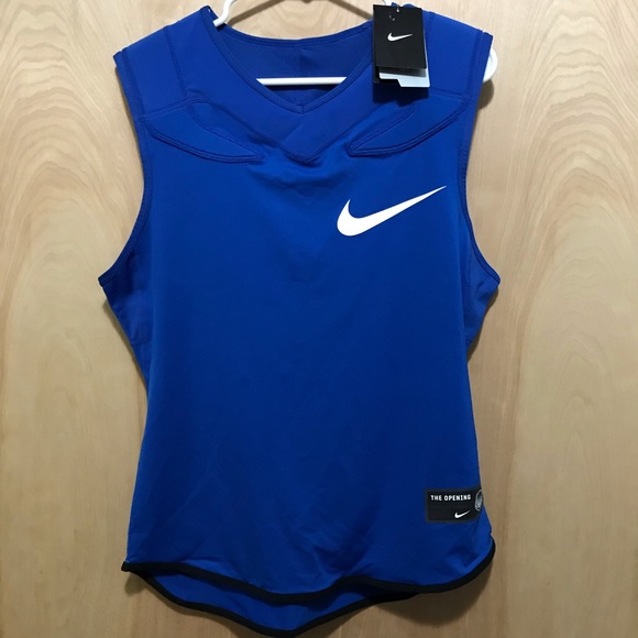 Nike Shirts Mens Nike Blue Padded Football Shirt Size Large Poshmark